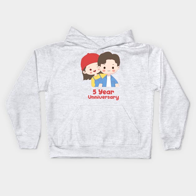 5 year anniversary Kids Hoodie by BINTSTUDIO